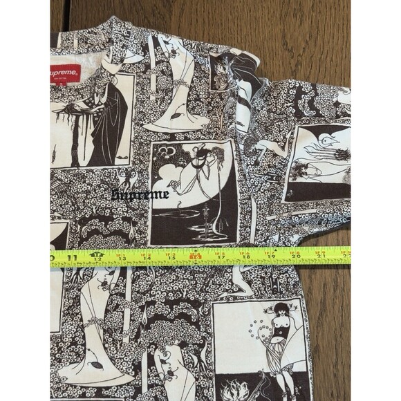 Supreme Salome L/S T-Shirt Men’s Sz S Brown Long Sleeve Embroidered Logo FW18 - Picture 8 of 10